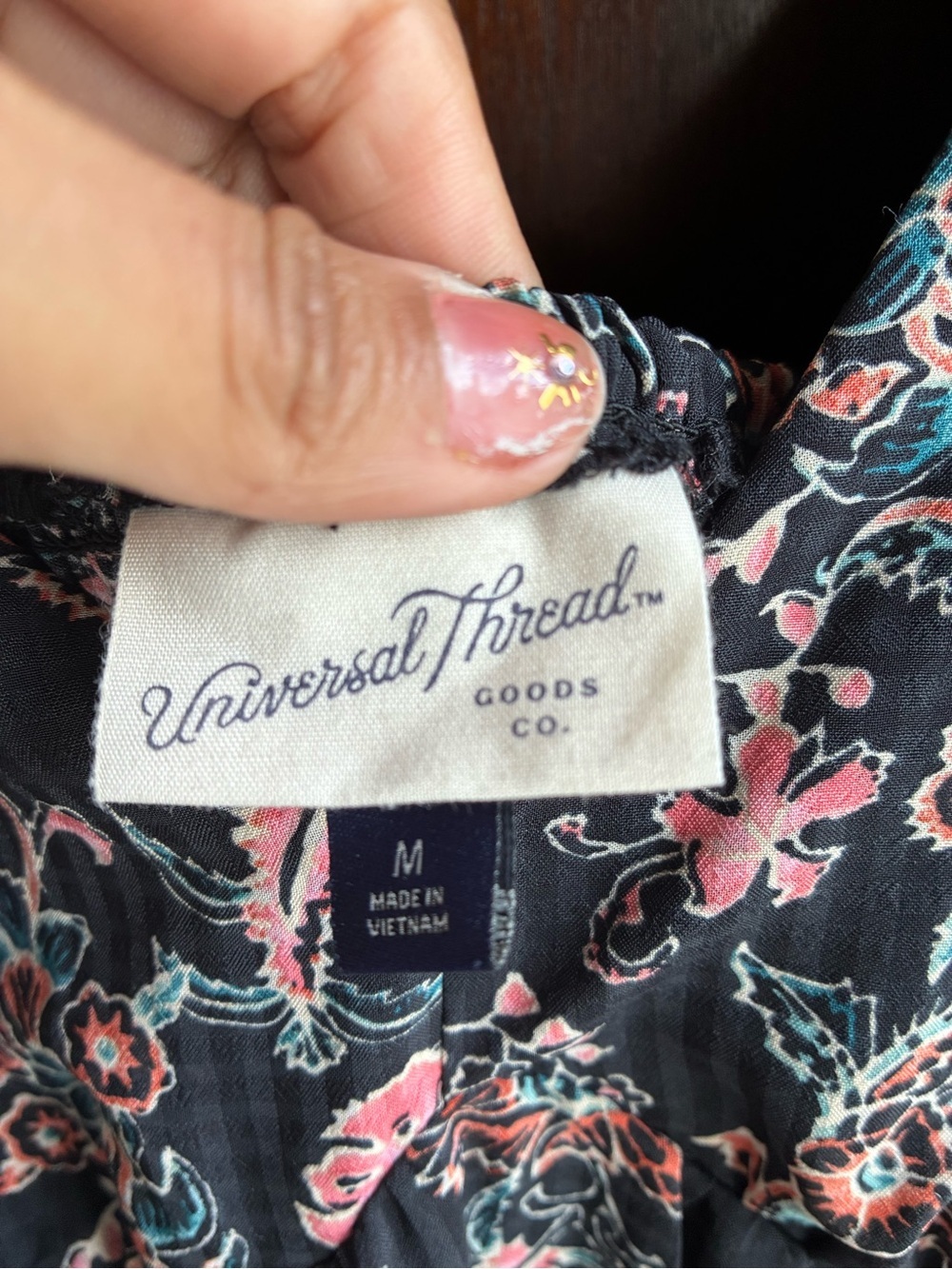 Universal Thread Floral Maxi Dress M Smocked Puff Sleeve - Picture 4 of 9